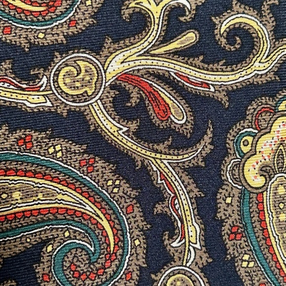 Arnie Silk Necktie Red Blue White Paisley 57" - Picture 4 of 4